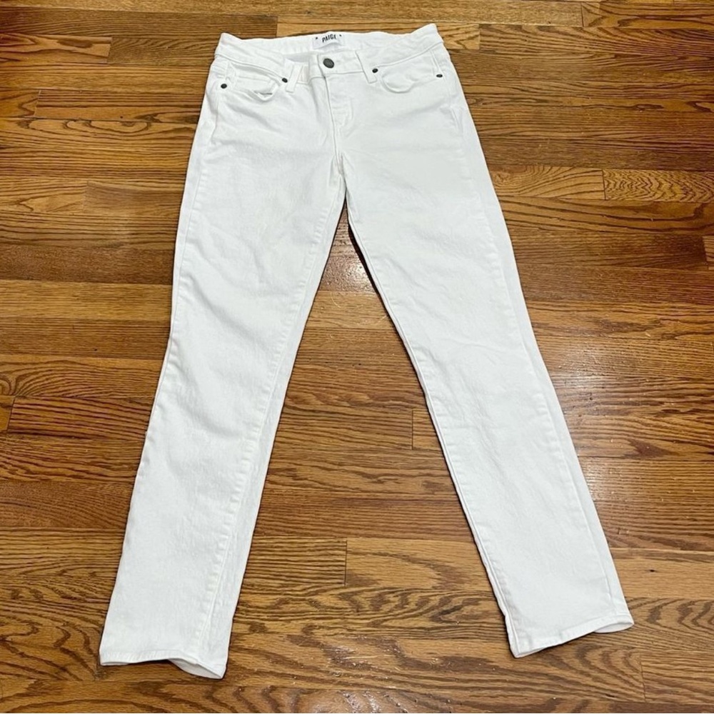 PAIGE Women's Skyline Ankle Peg Crisp White Jeans